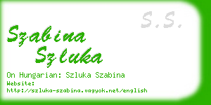 szabina szluka business card